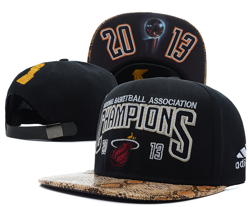 Miami Heat 2013 NBA Finals Champions Snapback Hat #02